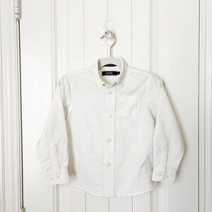 IZOD Kids White Button-Up Shirt Boys Long Sleeve 4T/4